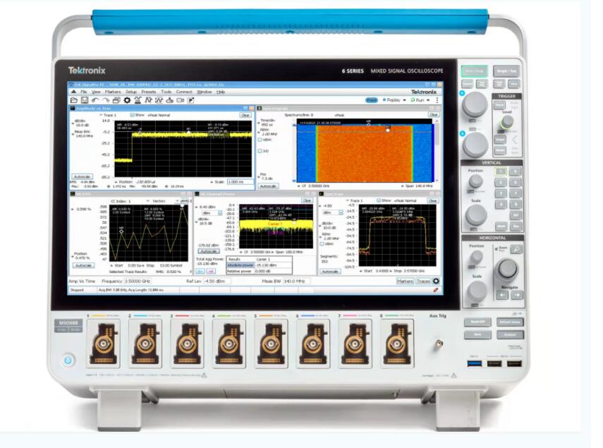 泰克MSO6B示波器新增5GNR信号多域复合分析测试功能